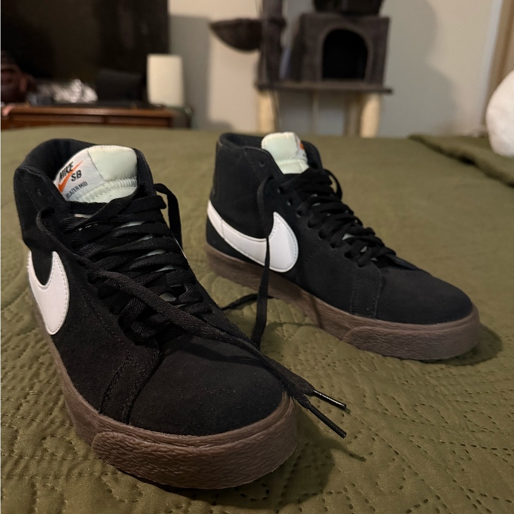 Nike Black and White High-Top Sneakers